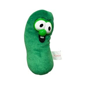 VeggieTales Larry the Cucumber Plush Toy Stuffed Animal C.R. Gibson